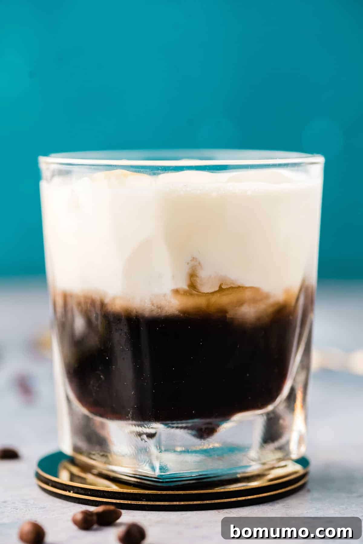 White Russian, separated to show the layers.
