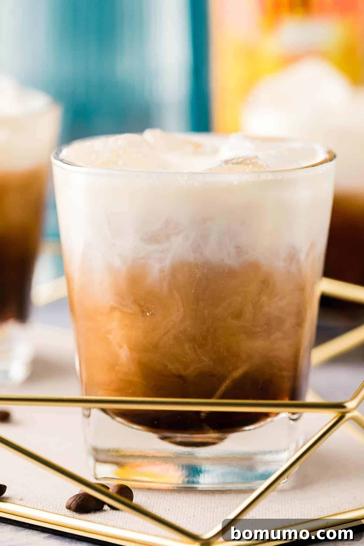 White Russian, partially mixed.