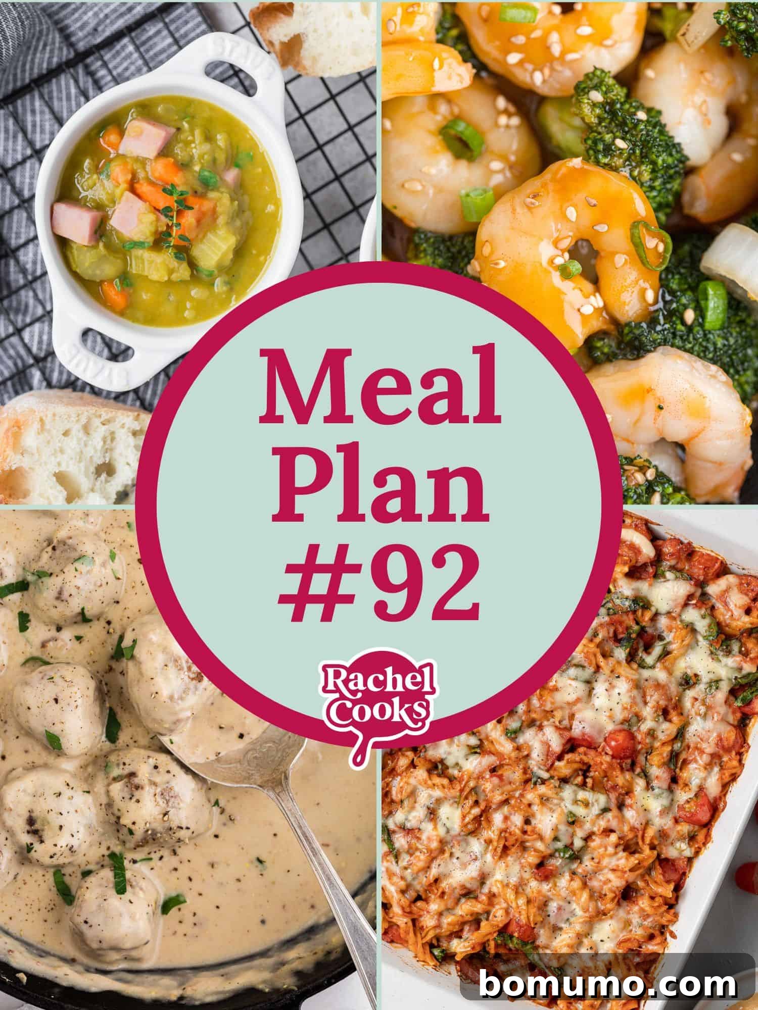 Meal plan 92 graphic with text and photos.