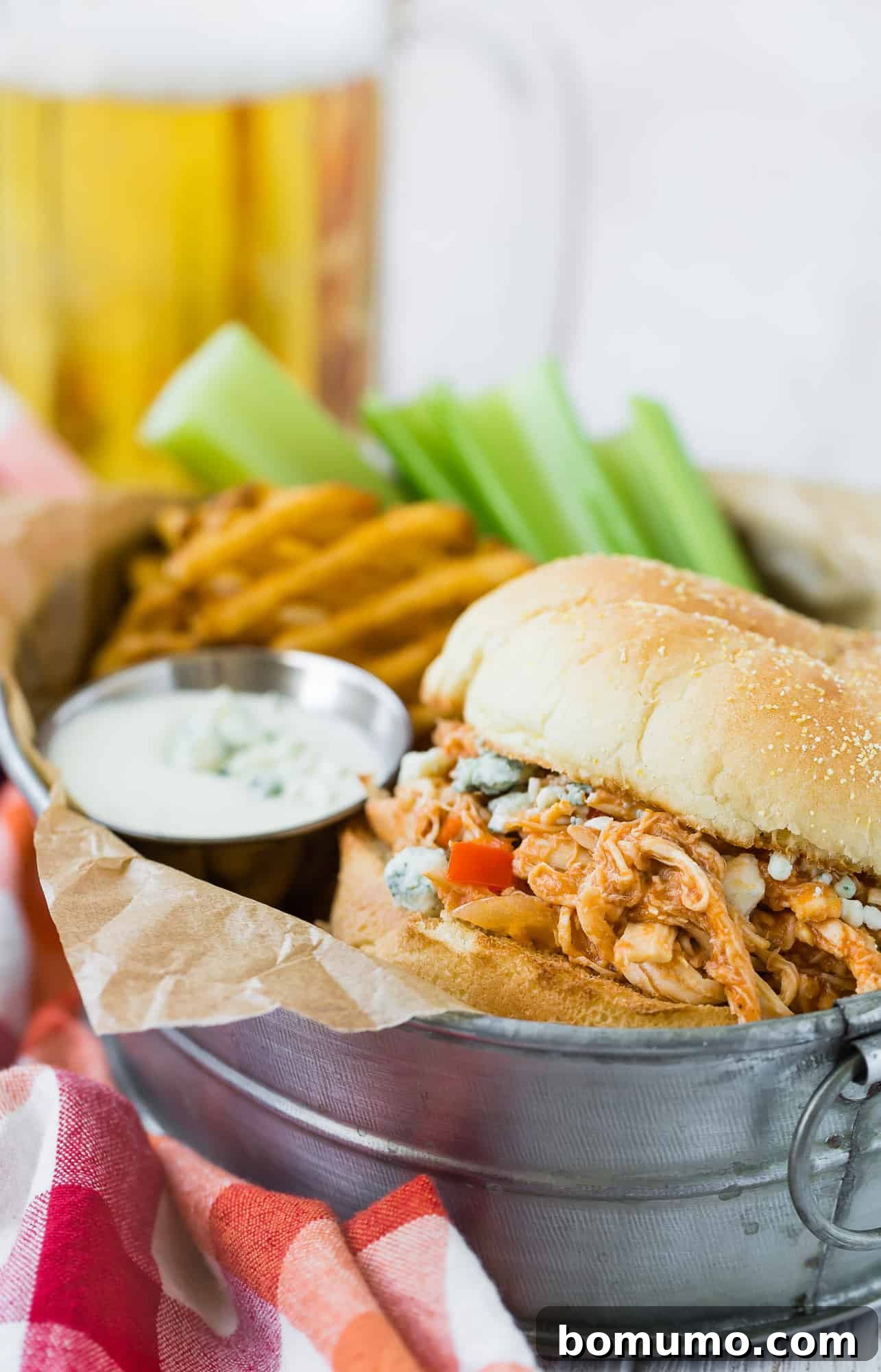 Sandwich in aluminum container.