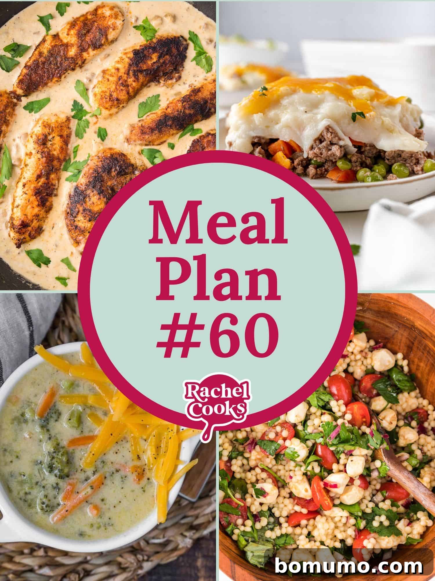 A preview image for a weekly meal plan, featuring an array of delicious and healthy recipes, encouraging users to discover organized and inspiring eating solutions.