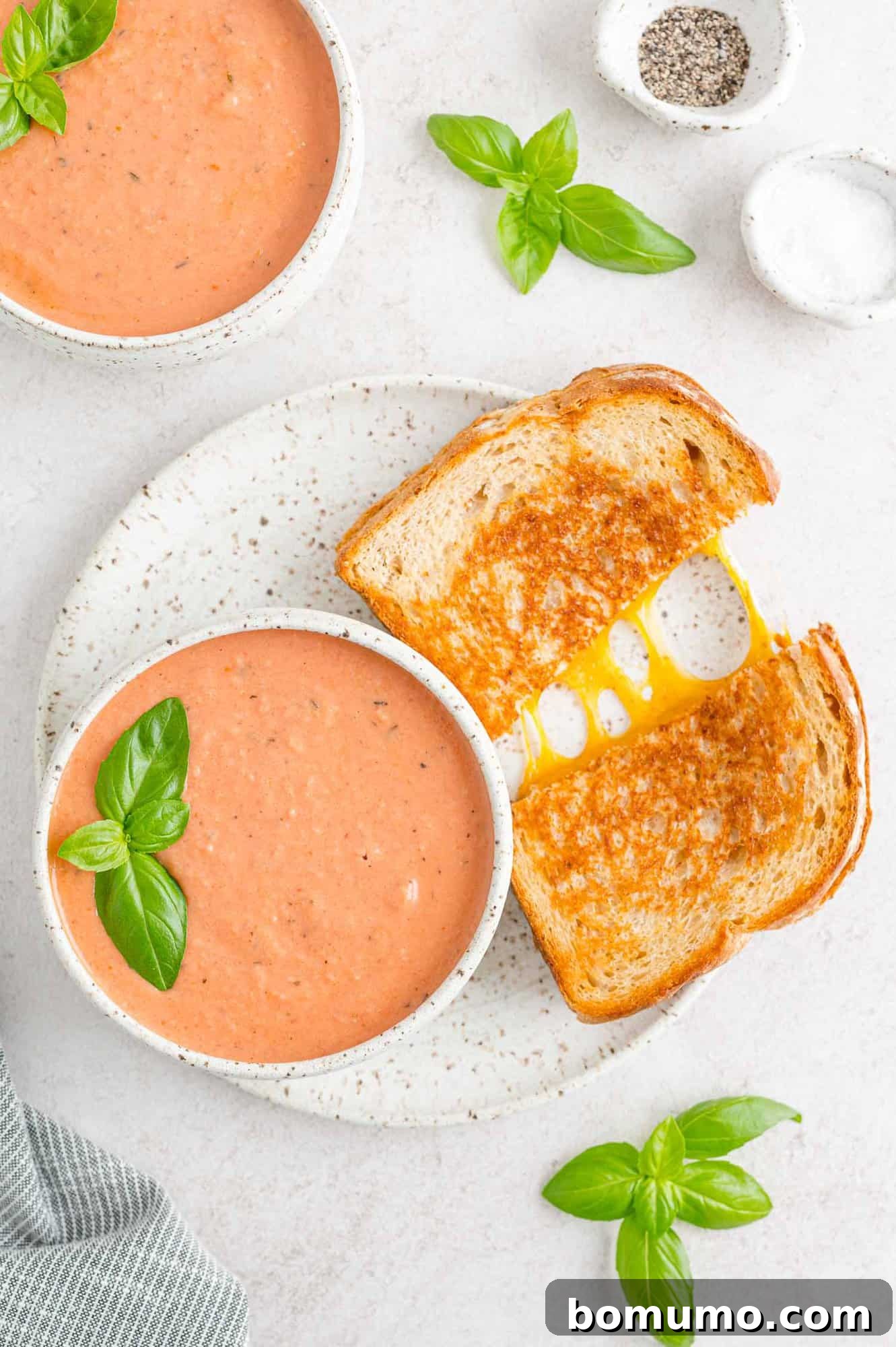 Tomato soup with grilled cheese.