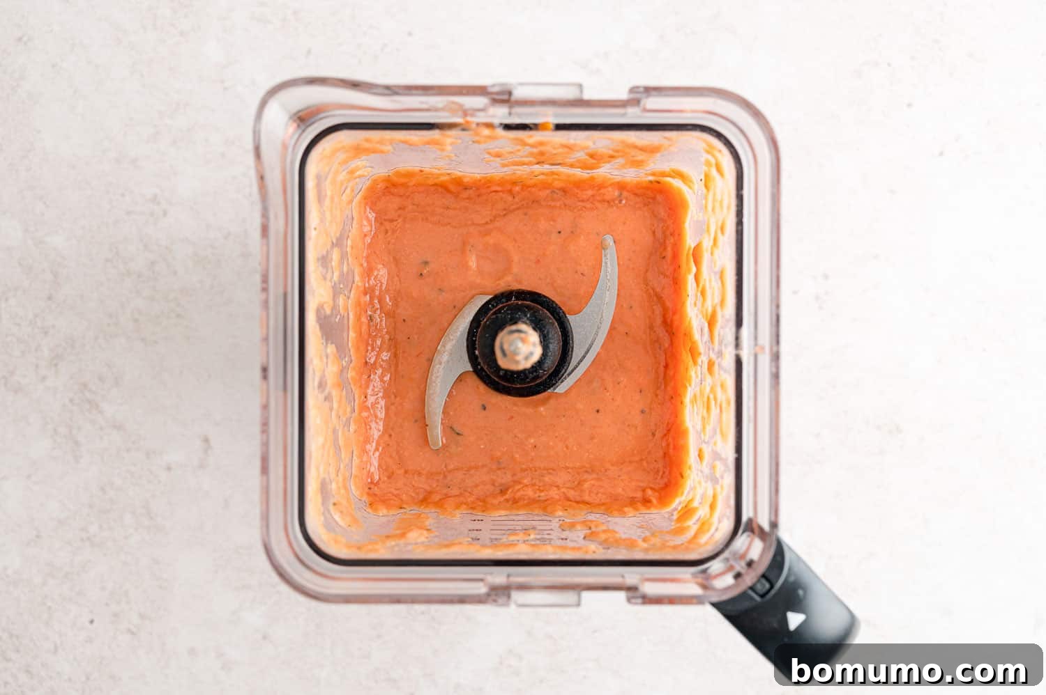 Tomato soup, in blender.