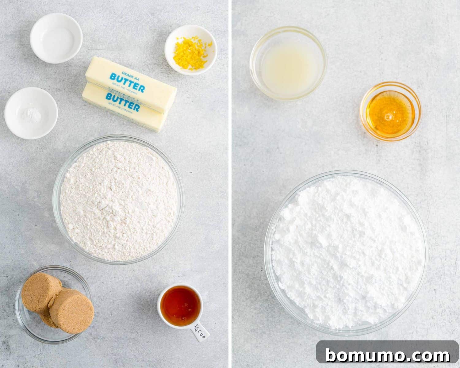 Ingredients needed for recipe.
