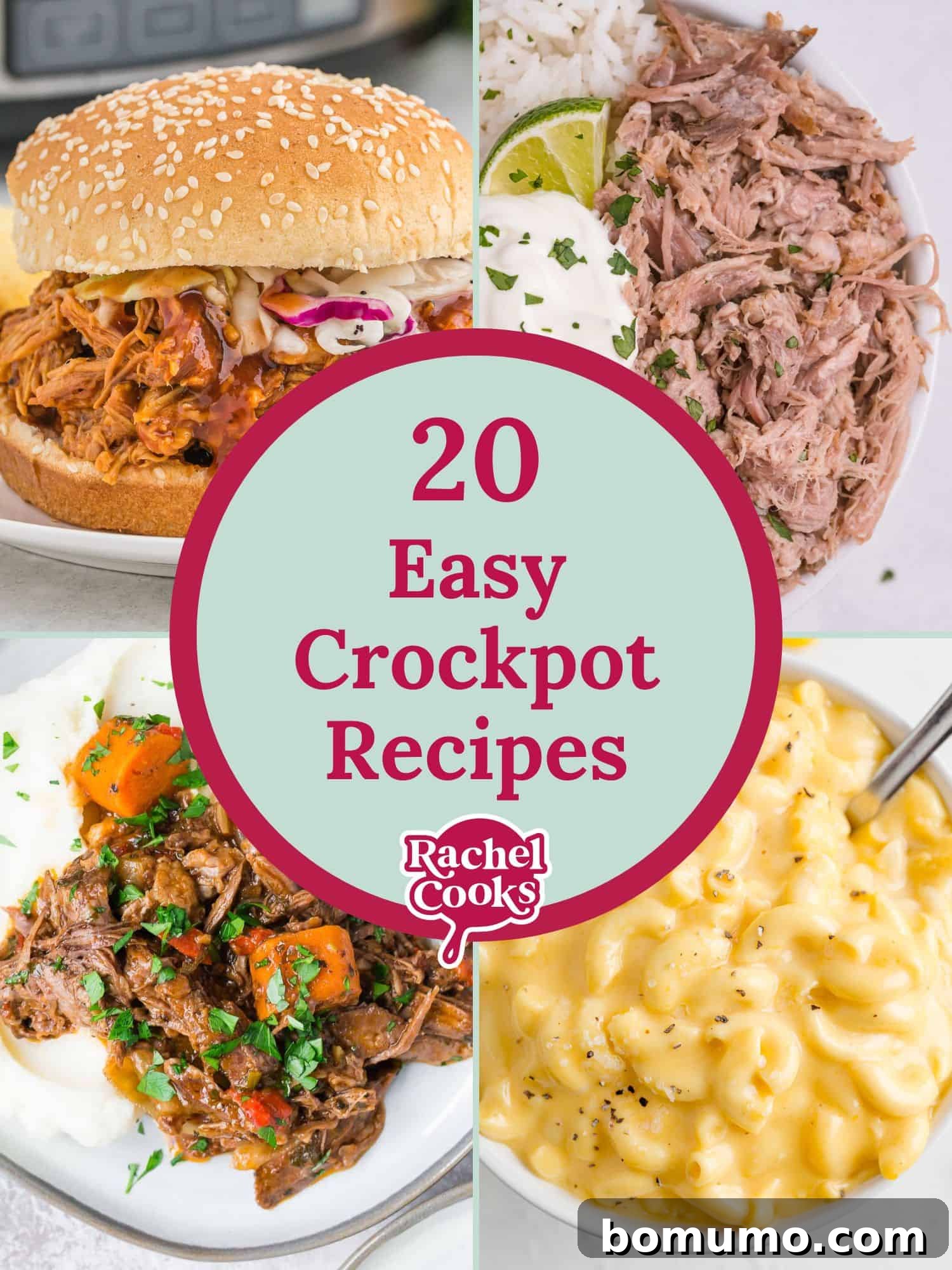 A vibrant graphic showcasing various mouth-watering slow cooker dishes, inviting readers to explore easy crockpot recipes for stress-free dinners.