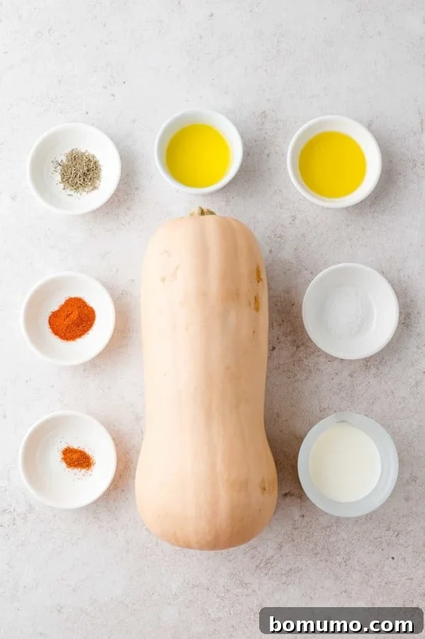 Ingredients needed for savory version of recipe.