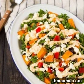 A filling and flavorful kale sweet potato salad, packed with southwestern flavors and nutritious ingredients, ideal for meal prepping.