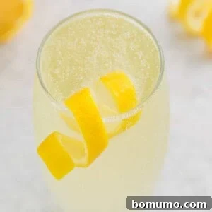Lemon twist on a lemon drink.