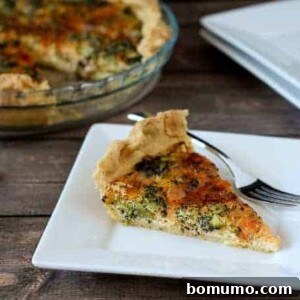 roasted broccoli quiche on rachelcooks.com
