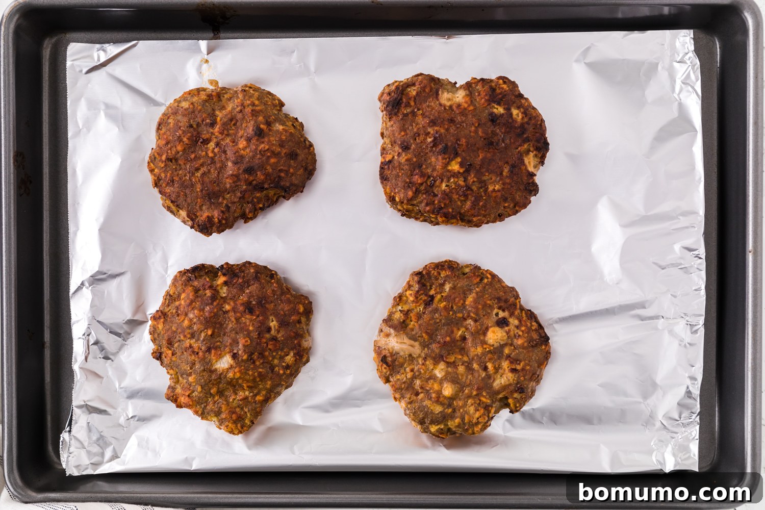 Cooked burgers.