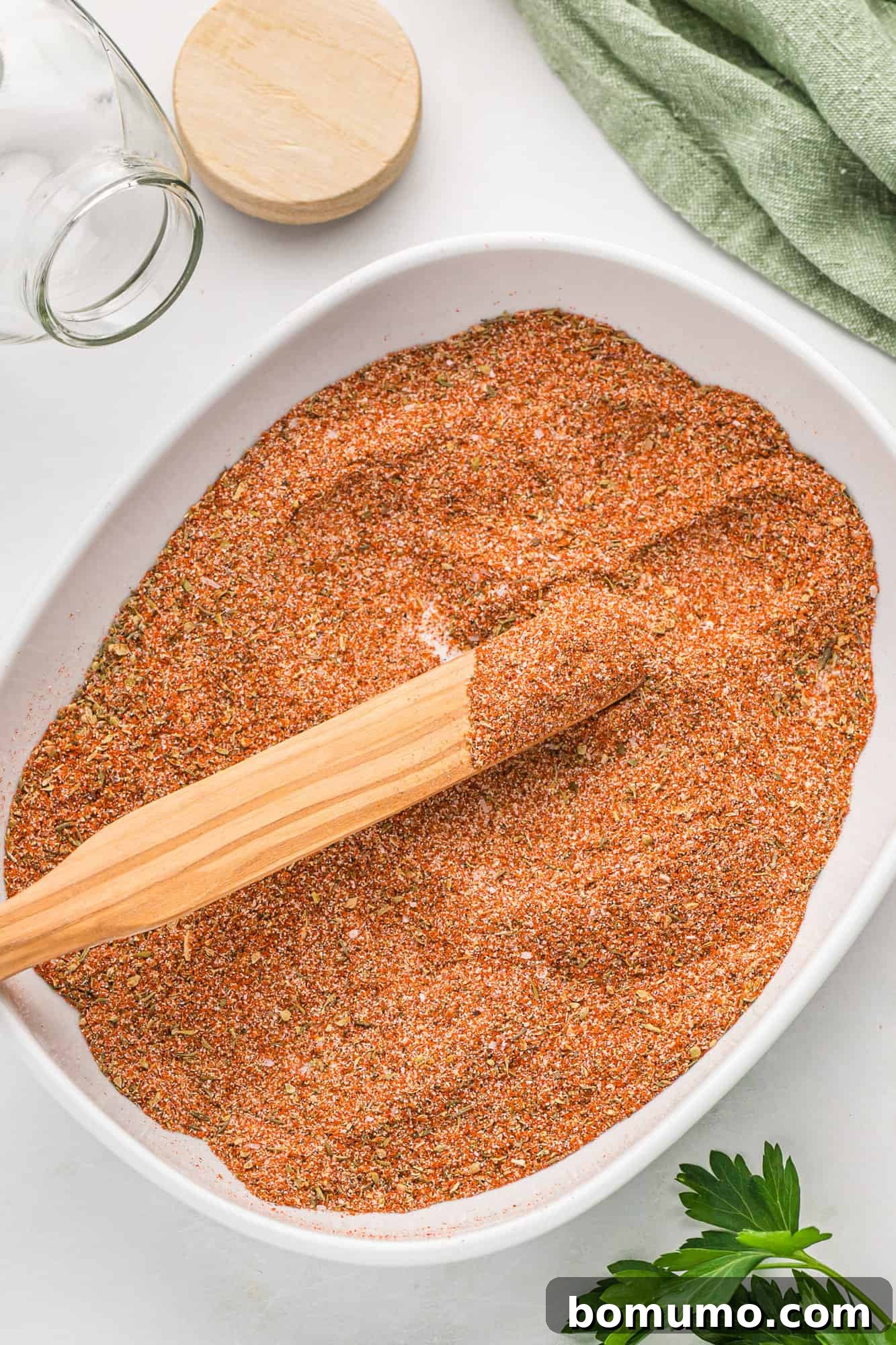 Cajun Spice Blend 3 Cajun seasoning in a large shallow bowl.