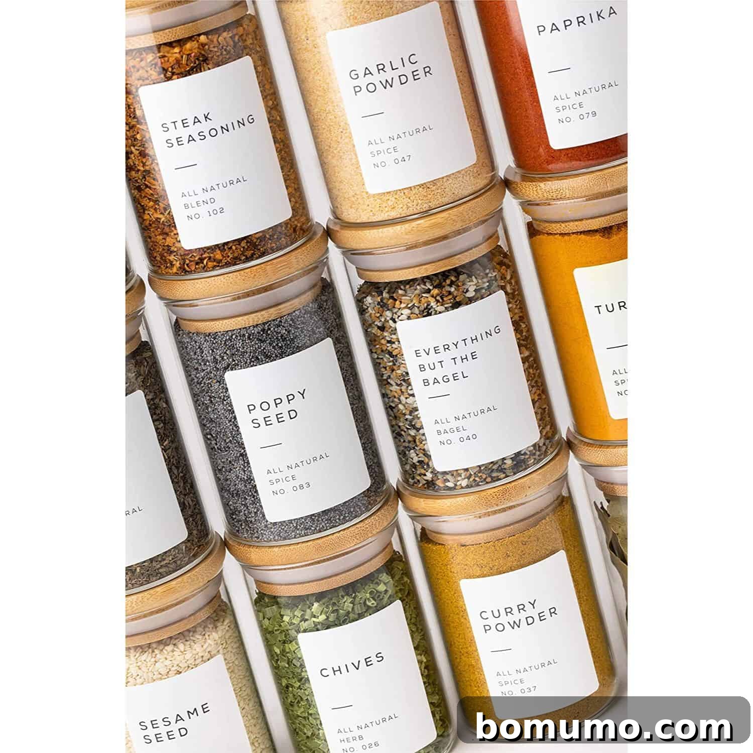 Spice jars product image.