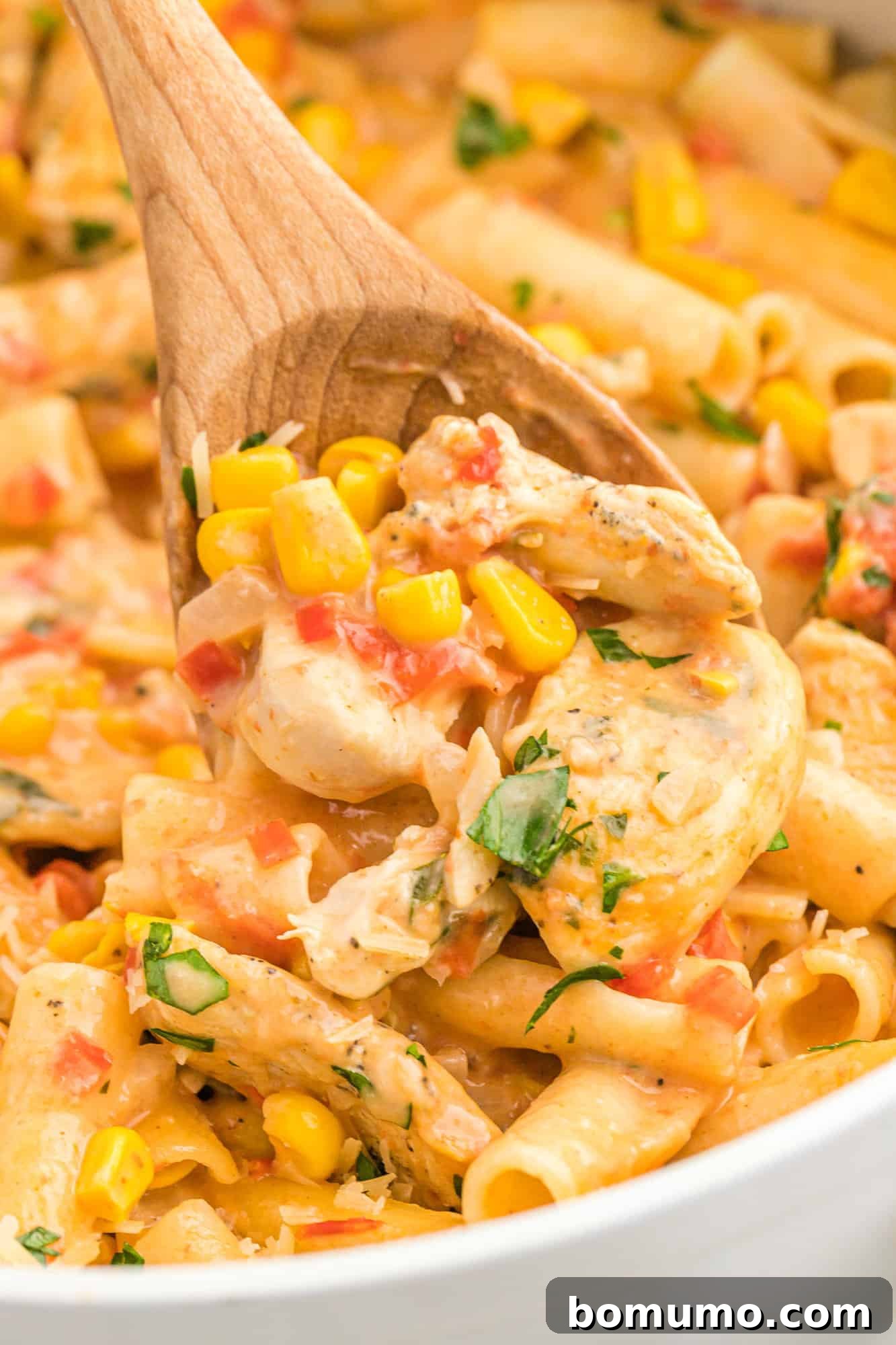 Creamy one-pot Cajun chicken pasta in a skillet, ready to be served.