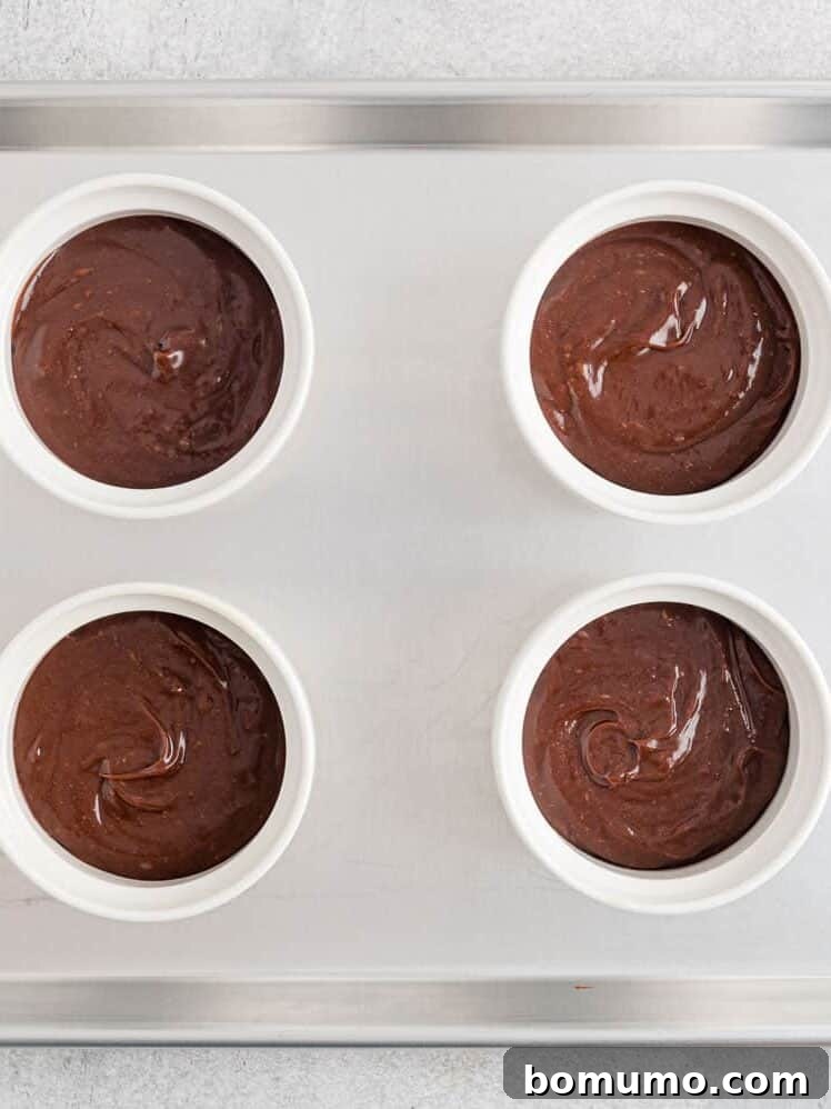Unbaked lava cakes.