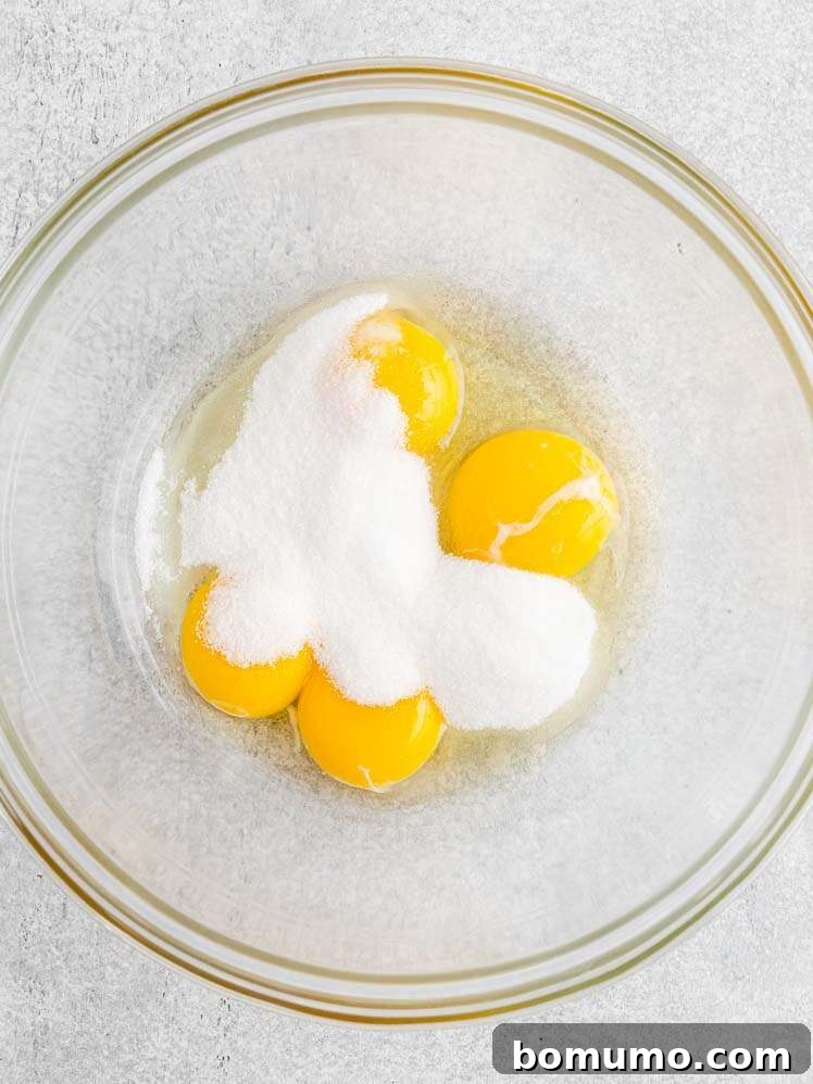 Eggs and sugar.