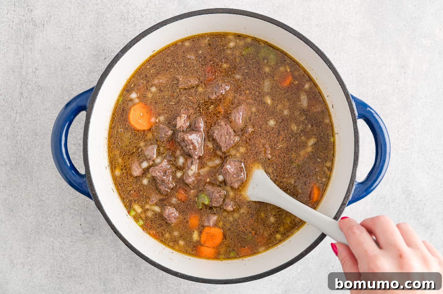 Ingredients added to pan.
