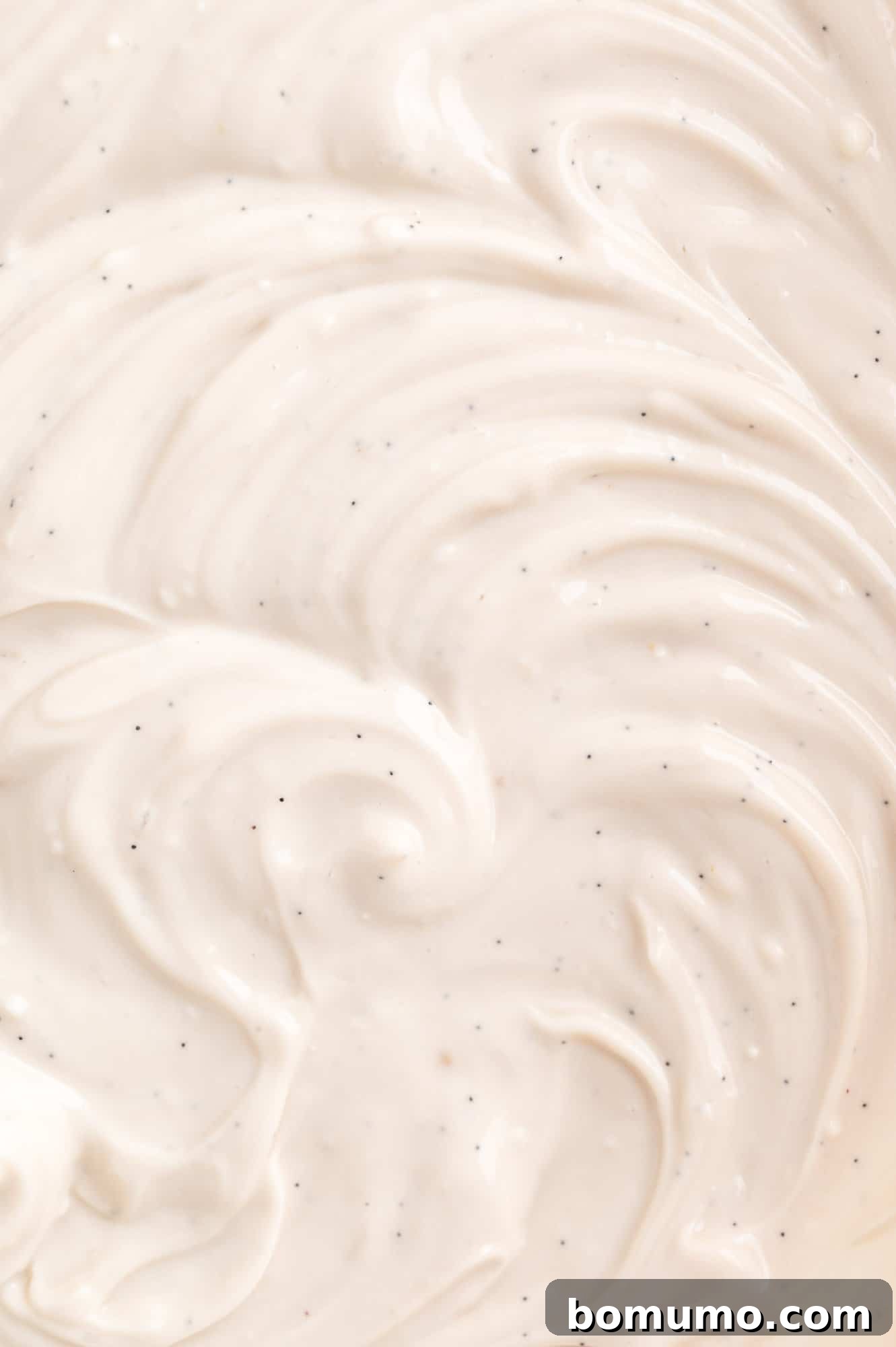 Close up of cream cheese fruit dip.