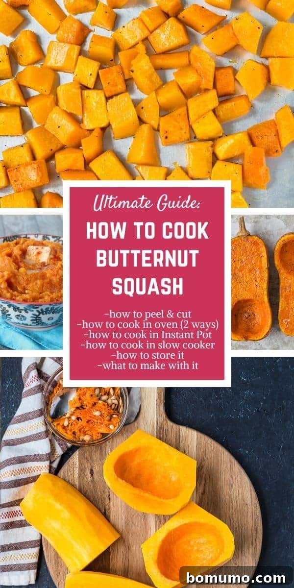 Learn how to cook butternut squash more than 4 ways! Slow cooker, Instant Pot, roasted in cubes, roasted in half, and more!