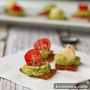 Bacon Guacamole Appetizer - get the EASY recipe on RachelCooks.com