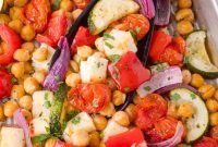 Mediterranean Chickpea & Halloumi Bake