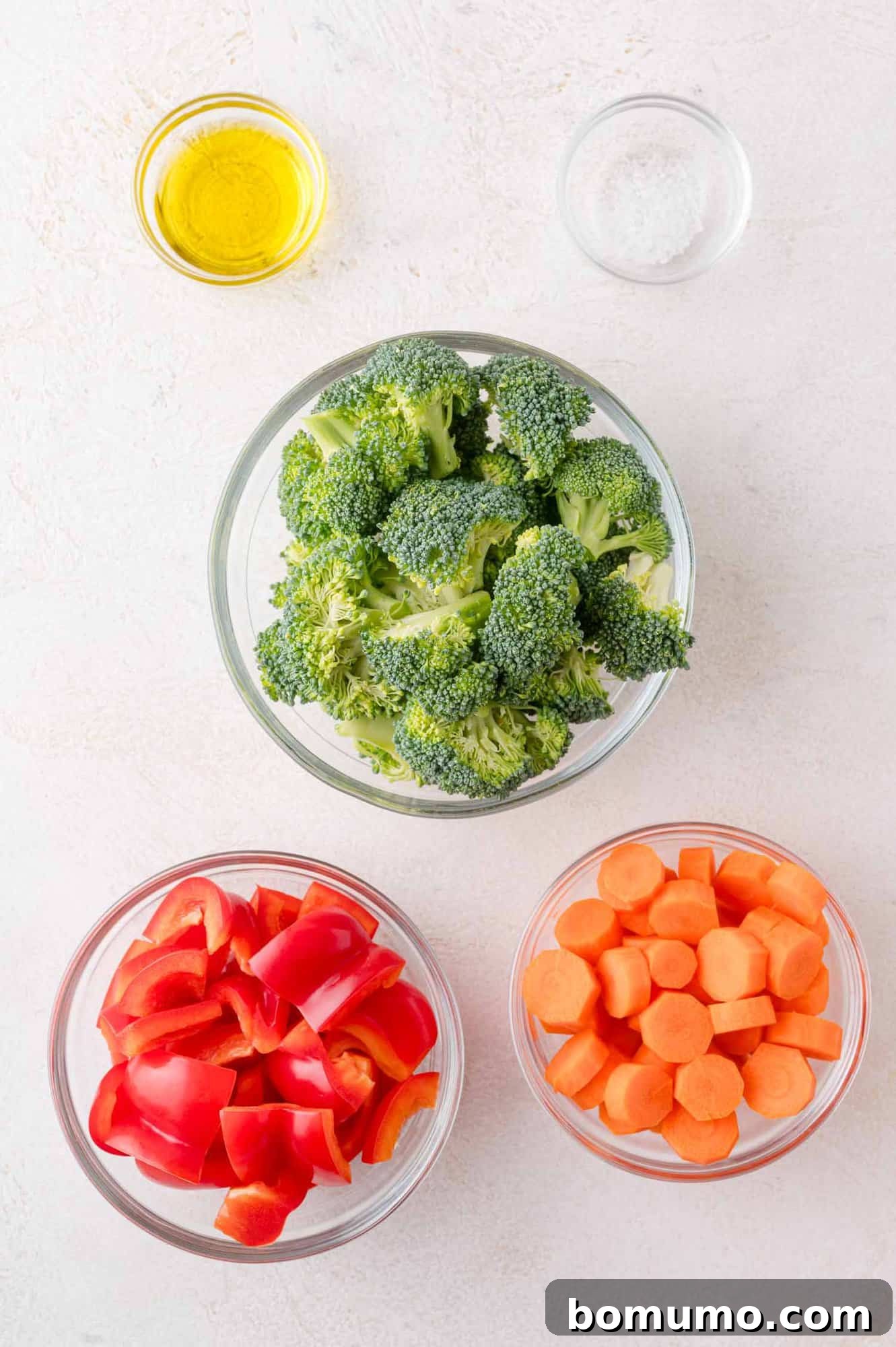 Ingredients for roasted vegetables