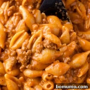 Creamy Beef and Shells Recipe