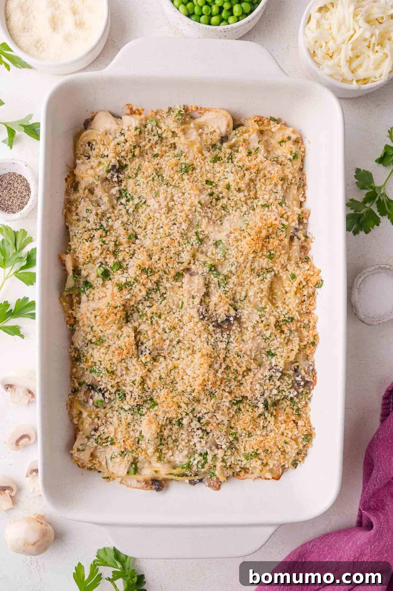 Baked chicken tetrazzini
