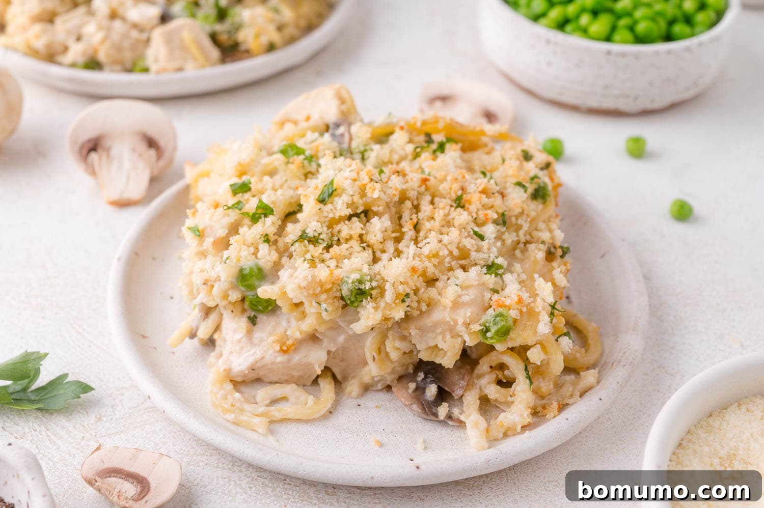 Serving of Chicken Tetrazzini