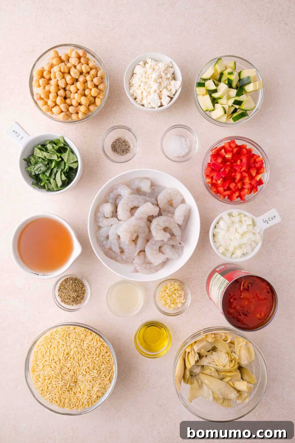 Ingredients for Greek Baked Orzo