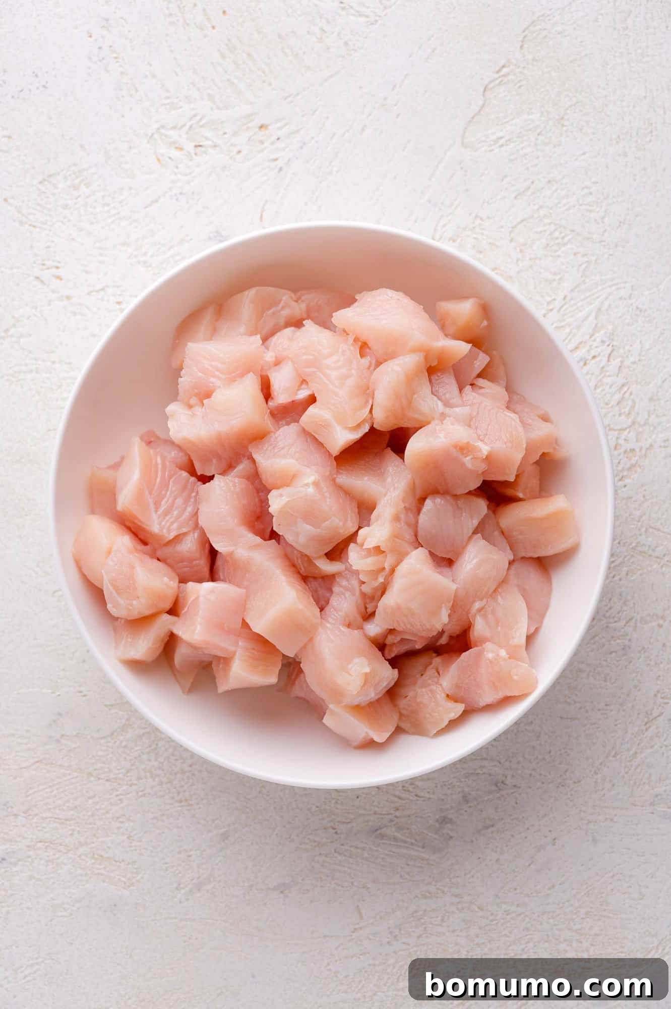 Chicken cut in cubes