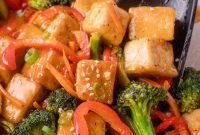 Honey Garlic Tofu Stir-Fry with Veggies and Sticky Glaze