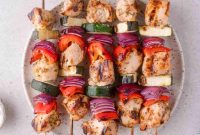 Grilled Chicken Kabobs with Lemon Herb Marinade