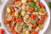 Sheet Pan Roasted Pesto Shrimp with Gnocchi